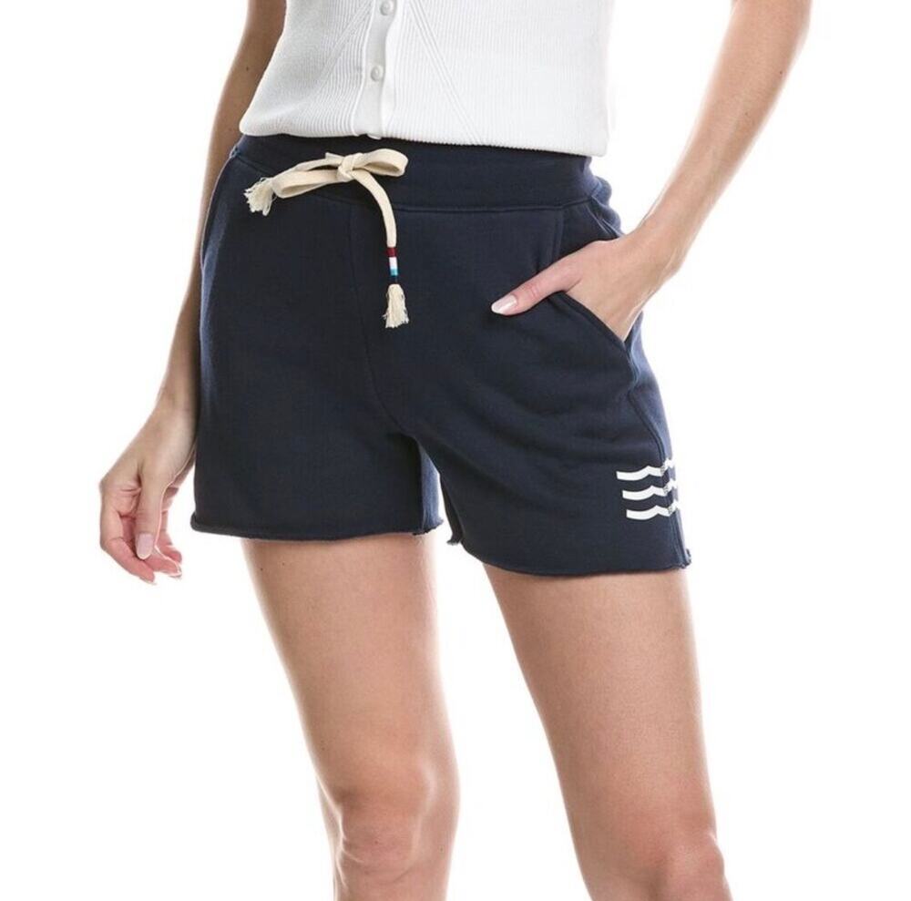 Sol Angeles Shorts SZ Medium NWT Waves Drawstring Sweat Fleece French Terry